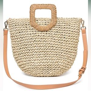 Straw shoulder bag